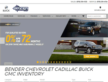 Tablet Screenshot of benderchevycadillac.com